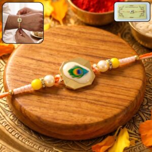 Peacock Feather (Mor Pankh) Designer Rakhi