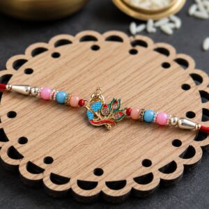 Premium Peacock Motif Designer Rakhi (1 Pc)