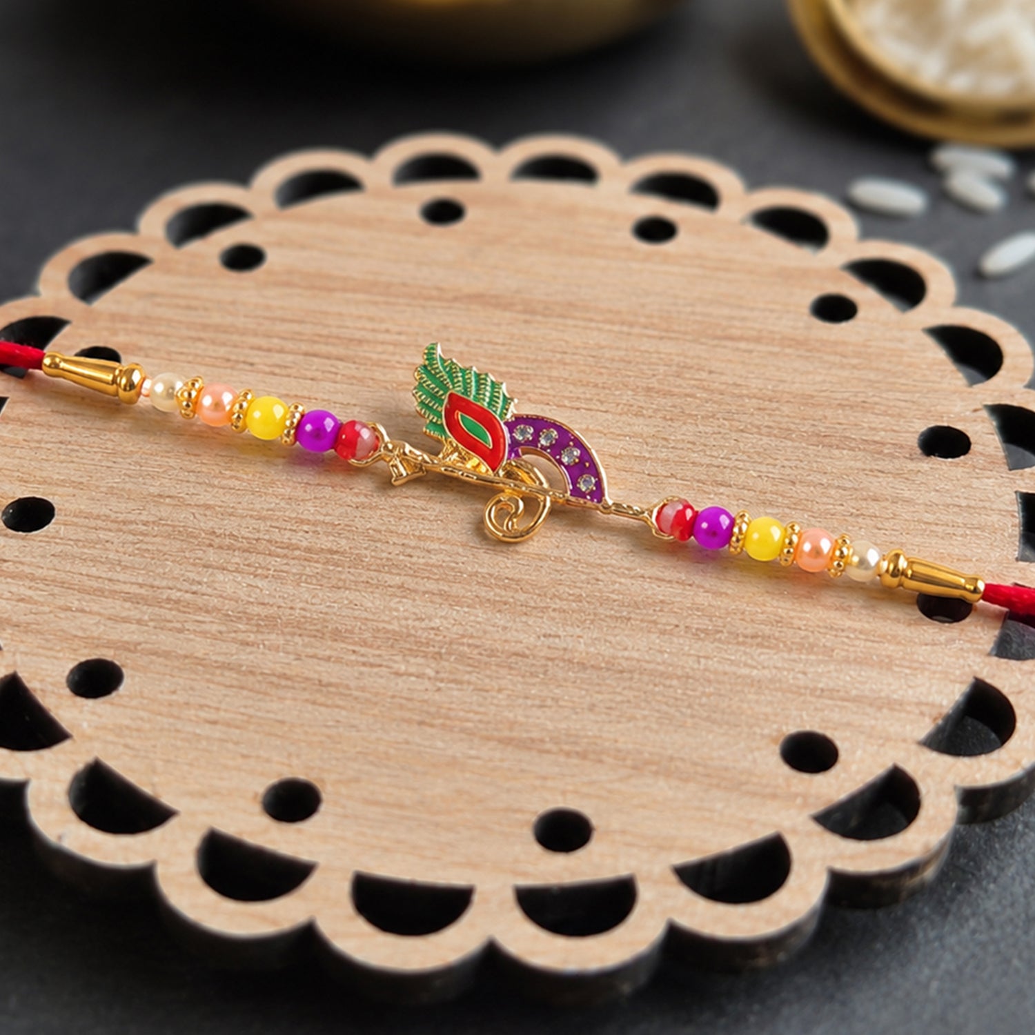 Stylish Traditional Design Rakhi (1 Pc)