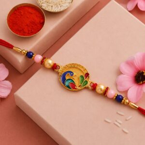 Premium Peacock Motif Designer Rakhi (1 Pc)