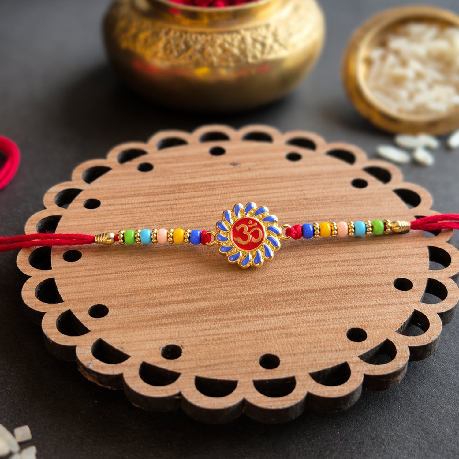 Premium Rakhi with OM Symbol (1 Pc)