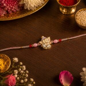 Cute Designer Rakhi with Cartoon Ganesha (1 Pc)
