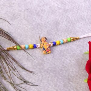 Hanuman Ji Designer Rakhi with Beads Thread (1 Pc)