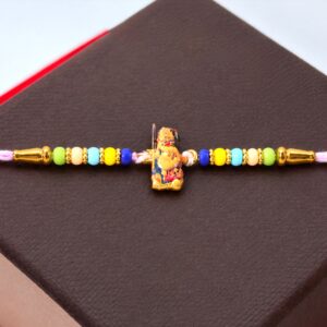 Hanuman Ji Designer Rakhi with Colorful Beads (1 Pc)