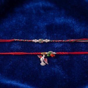 Packaged Floral Bhabhi Rakhi with Red Thread