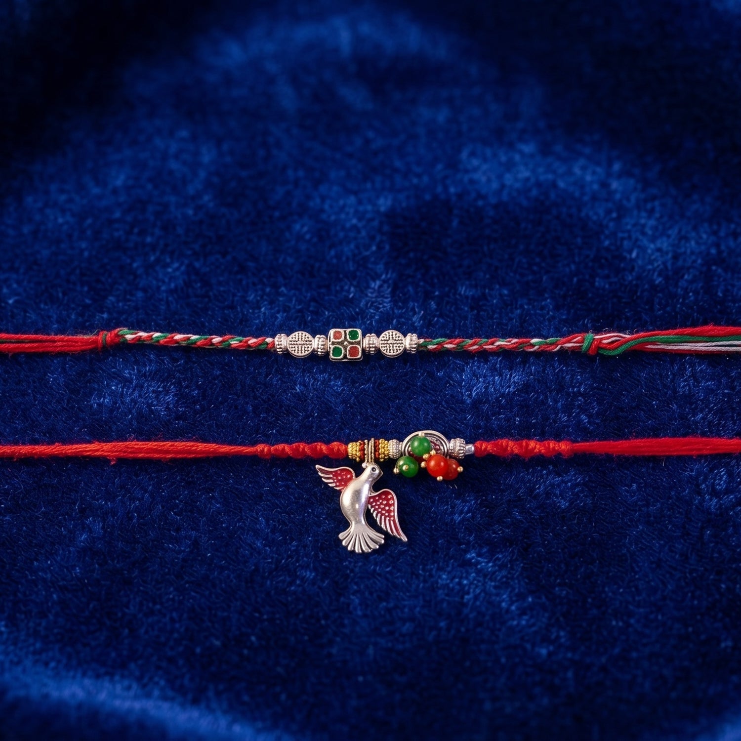 Packaged Floral Bhabhi Rakhi with Red Thread