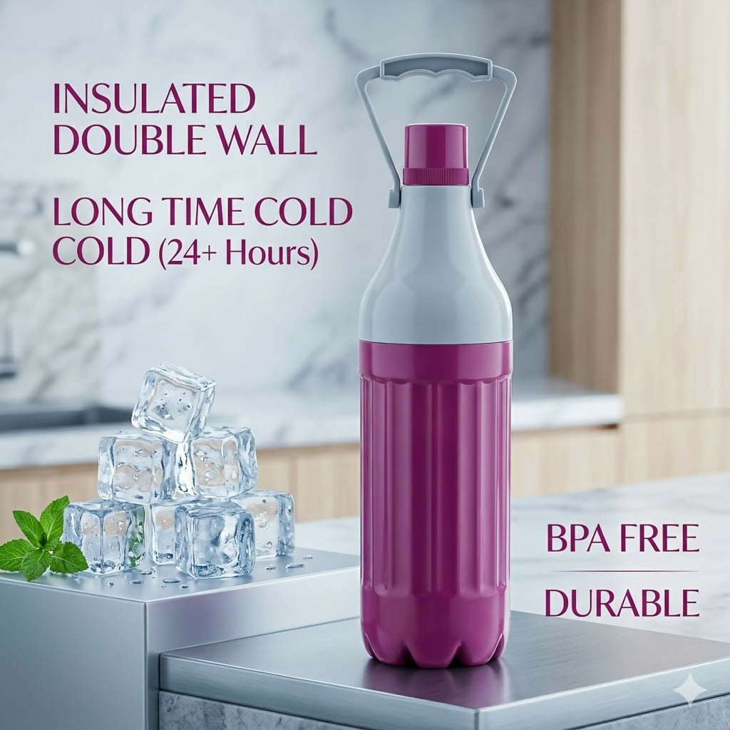 Premium Carry Flask – Elegant & Durable Insulated Water Bottle with Easy-Carry Handle (2400 ml)