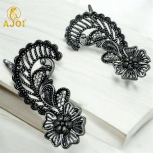 Stylish Oxidised Silver Ear Cuff Earrings for Women & Girls
