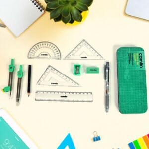 Camlin Scholar Draft Mathematical Drawing Instruments Box With Free Mechanical Pencil (0.7 mm)