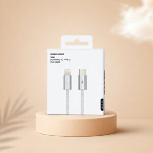 Premium 25W Type C to Lightning Fast Charging Cable (1 Pc, 1 Mtr)